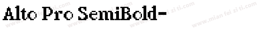 Alto Pro SemiBold字体转换